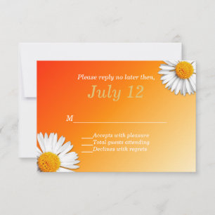 Tarjeta RSVP de Summer Daisies Wedding