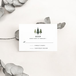 Tarjeta RSVP de Tall Pines