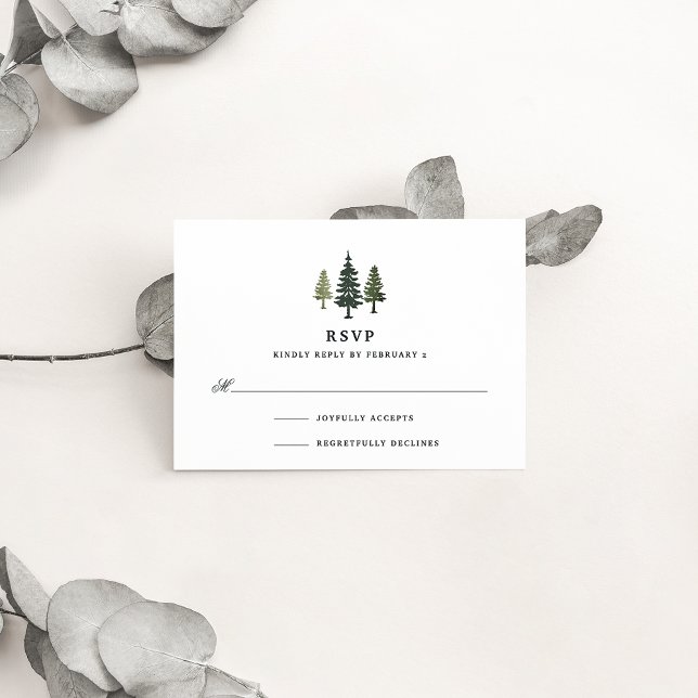 Tarjeta RSVP de Tall Pines (Subido por el creador)