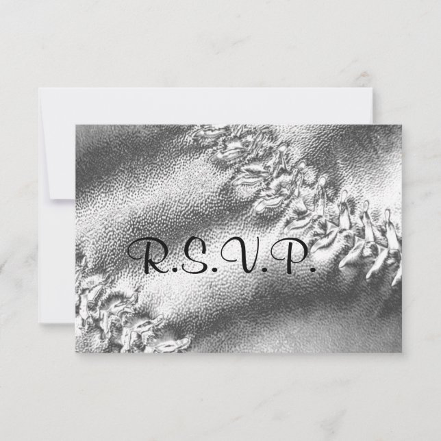 Tarjeta RSVP de temas de Boda deportivo de Softbal (Anverso)
