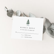 Tarjeta RSVP de Timber Grove