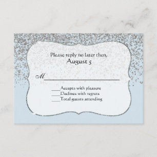 Tarjeta RSVP de todos los fines con hielo azul y p