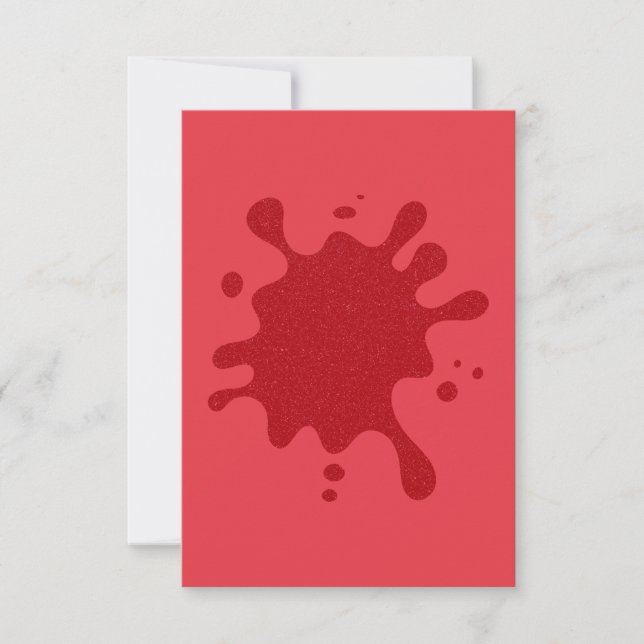 Tarjeta RSVP de Tomate Rojo Splash de personalizab (Anverso)