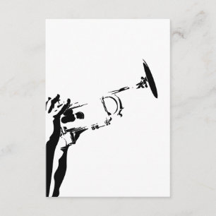Tarjeta RSVP de Trumpet de jazz resumida