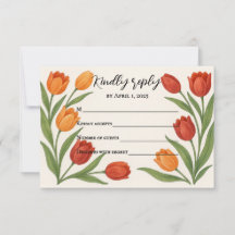 Tarjeta RSVP de Tulip Veil