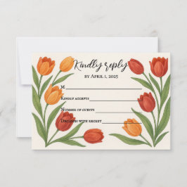 Tarjeta RSVP de Tulip Veil