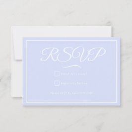 Tarjeta RSVP de una boda azul