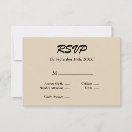 Tarjeta RSVP de vainilla