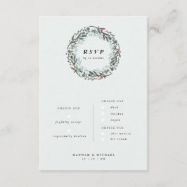 Tarjeta RSVP de vegetación de bonito con opción de