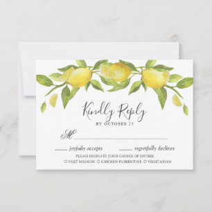 Tarjeta RSVP de vegetación de flores de león con o
