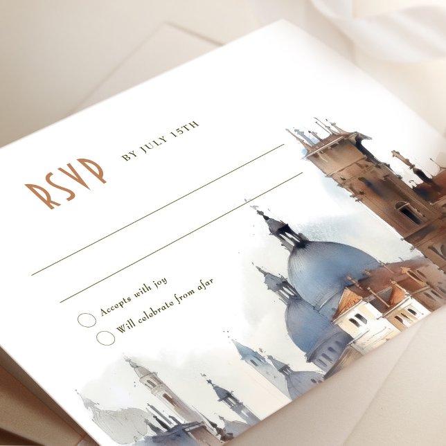 Tarjeta RSVP de Venecia Basílica della Salute (Subido por el creador)