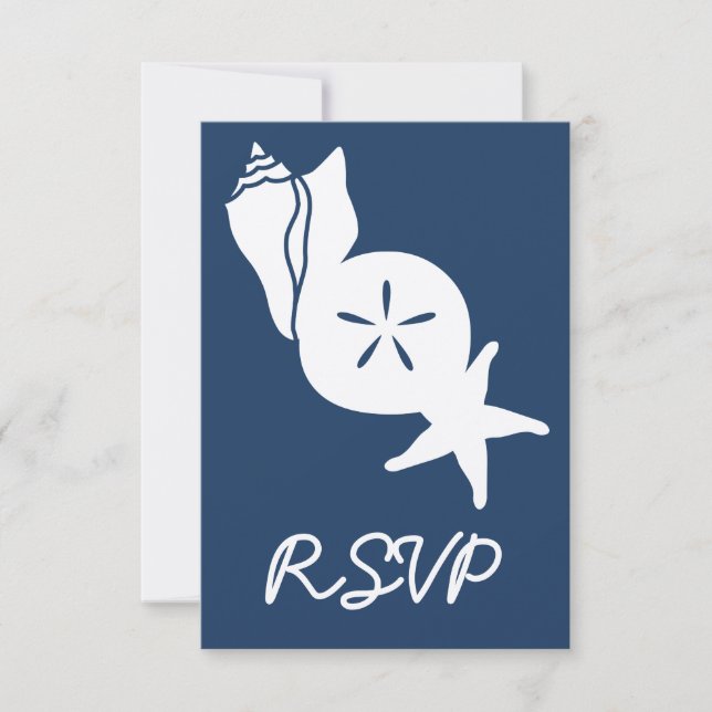 Tarjeta RSVP de Verano en la Marina (Anverso)