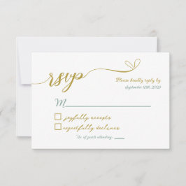 Tarjeta RSVP De Verdor Y Boda De Oro