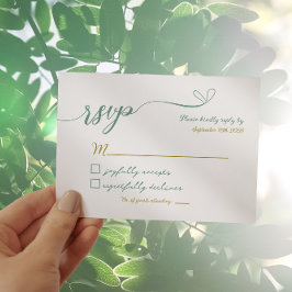 Tarjeta RSVP De Verdor Y Boda De Oro