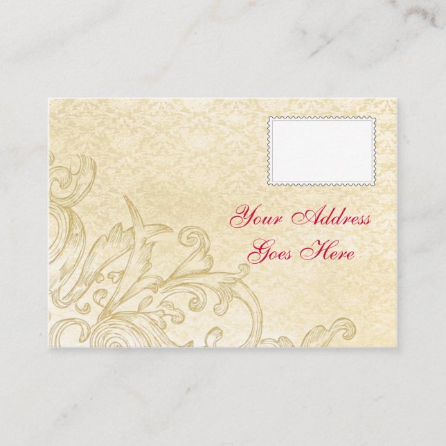 Tarjeta RSVP de Vintage (Anverso)