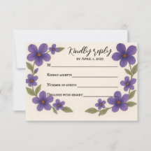 Tarjeta RSVP de Violet Veil