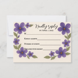 Tarjeta RSVP de Violet Veil