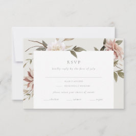 Tarjeta RSVP de Wild Florals con opción de entrada