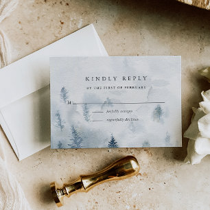 Tarjeta RSVP de Winter Reverie