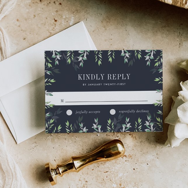 Tarjeta RSVP de Winter Sage (Subido por el creador)