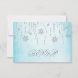 Tarjeta RSVP de Winter Wonderland Diamond Snowflak