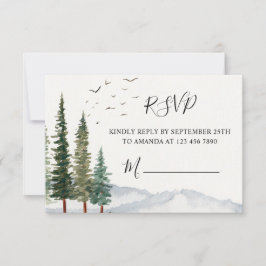Tarjeta RSVP de Woodland Baby Shower