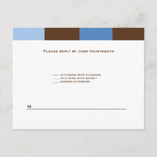 Tarjeta RSVP de Zachary Blue Brown