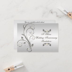 Tarjeta RSVP del 25° aniversario del Boda
