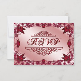 Tarjeta RSVP del 40° aniversario del Boda de Ruby