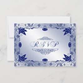 Tarjeta RSVP del 45° aniversario de Sapphire Boda