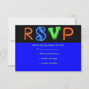 Tarjeta RSVP del Bat Mitzvah de IT'S ELECTRIC Bar