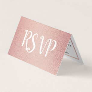 Tarjeta RSVP del calendario de Relieve metalizado 