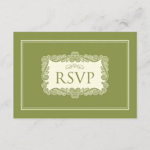 Tarjeta RSVP del Corazón encantadora (bosque)