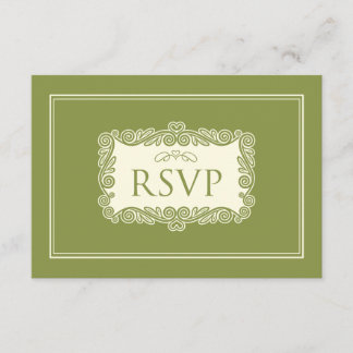 Tarjeta RSVP del Corazón encantadora (bosque)