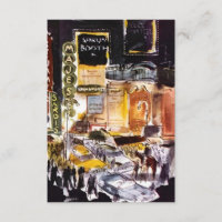 Tarjeta RSVP del distrito de los teatros de Nueva 