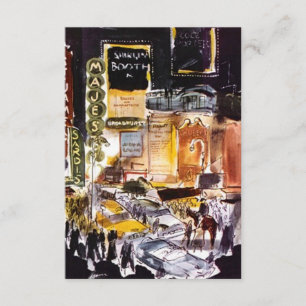 Tarjeta RSVP del distrito de los teatros de Nueva 