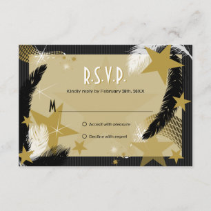 Tarjeta RSVP del Glamour de Hollywood