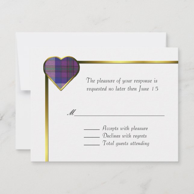 Tarjeta RSVP del Orgullo de Escocia (Anverso)