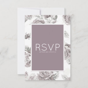 Tarjeta RSVP del partido de compromiso rosa con ro