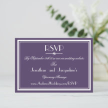 Tarjeta RSVP del sitio web Boho Moda Dusty Purple 