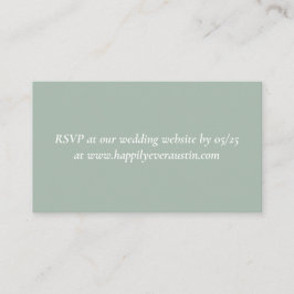 Tarjeta RSVP del sitio web de Lush Greenery Boda