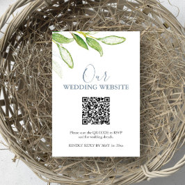 Tarjeta RSVP del sitio web del Boda botánico con c