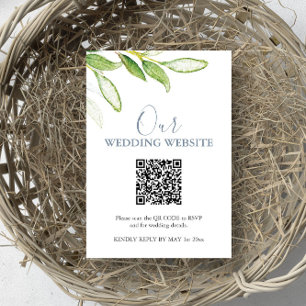 Tarjeta RSVP del sitio web del Boda botánico con c