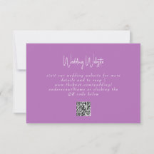 Tarjeta RSVP del sitio web del Boda de lavanda sim