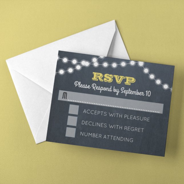 Tarjeta RSVP Dorada para luces de tablero (Subido por el creador)