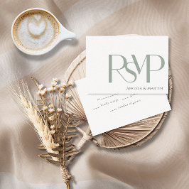Tarjeta RSVP Dusty Sage minimalista