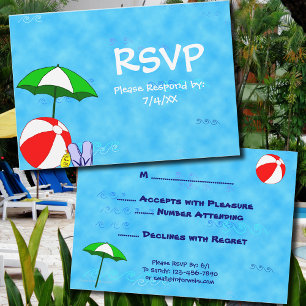 Tarjeta RSVP editable para grupos o Fiestas de pla