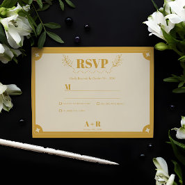 Tarjeta RSVP elegante de estilo moderno