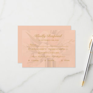 Tarjeta RSVP elegante de resumen moderno