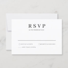 Tarjeta RSVP elegante minimalista